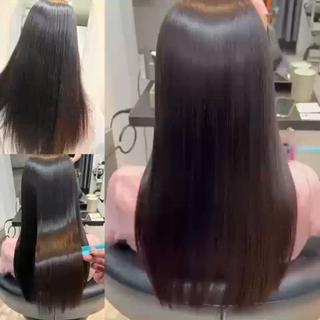 【️異次元の美髪矯正】
表面のパヤパヤした毛や内側の強いうねりなども
ストレートの鏡面仕上げに！！！！️ 