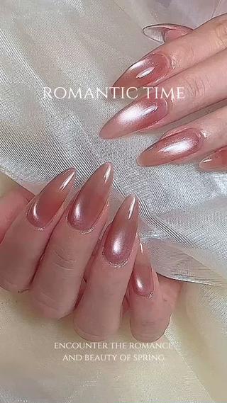 ネイル yumiジェル& チップ長さだしのネイルデザイン