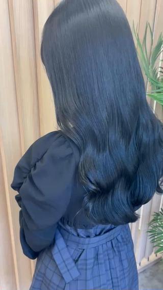 ロング カラー 色白に見える暗髪 梅田・増田のヘアスタイル