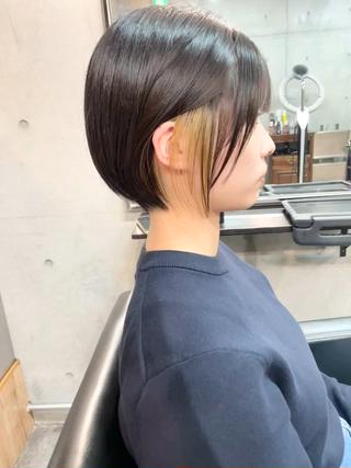 ショート カラー ショートボブ縮毛矯正 髪質改善のプロ山道潤のヘアスタイル