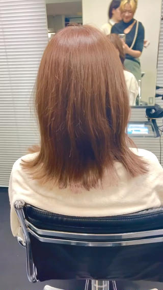 ピンクみのあるブラウンでイメージチェンジ️ 