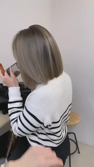 ショート ハイライト、レイヤー カット/西梅田/中西のヘアスタイル