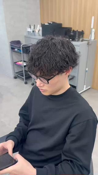 ショート カラー パーマ 福井祥太／海外風 /プードルパーマのヘアスタイル