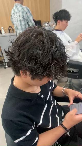 ショート カラー パーマ 福井祥太／海外風 /プードルパーマのヘアスタイル