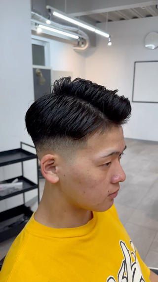 七三スタイル×ミドルフェード 