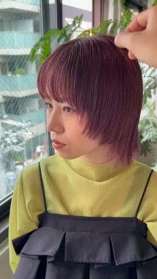 ブリーチありのピンクラベンダー 