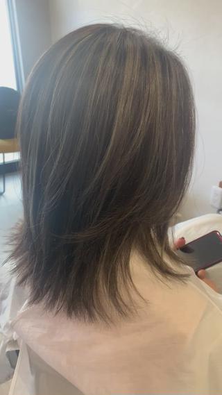 ベース暗めハイライトカラー 