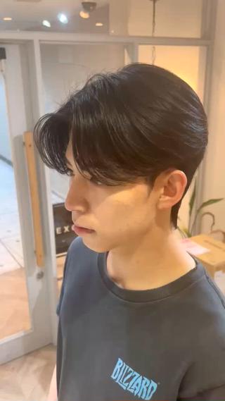 ミディアム メンズ EXCIA所属・メンズ特化 韓国/曲がる縮毛矯正のヘアスタイル