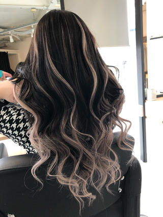 ロング カラー ヘアアレンジ 下妻 カラーエクステ難波のヘアスタイル