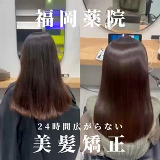 ロング パーマ 福岡【髪質改善】 艶カラー/ MIHOのヘアスタイル
