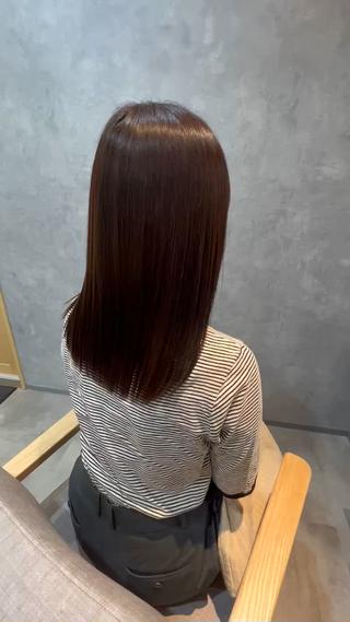 ロング 中村 ひなたのヘアスタイル