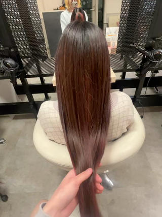 ロング カラー 縮毛•ハイトーン ・着付け Runaのヘアスタイル