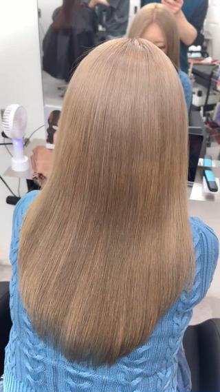 #ミルクティーベージュ　#ベージュ　#ブリーチ 