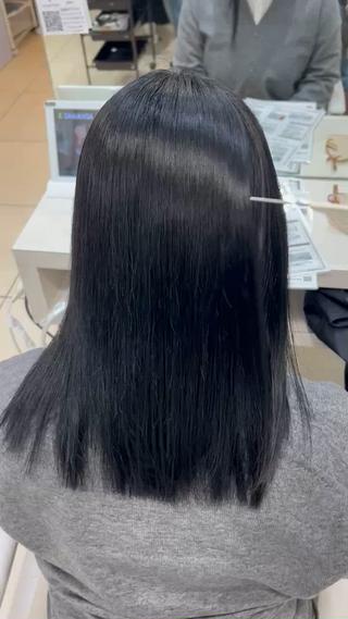 セミロング 【髪質改善カラー】 瀧田嵐士🇰🇷のヘアスタイル