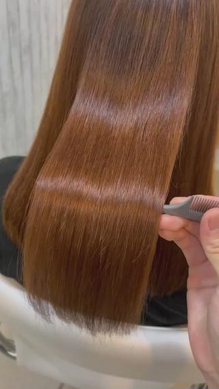 セミロング 【髪質改善カラー】 瀧田嵐士🇰🇷のヘアスタイル