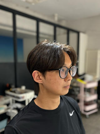 ショート パーマ メンズ 韓国メンズヘア/ ダウンパーマ/歩夢のヘアスタイル