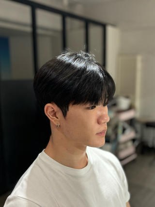 ショート パーマ メンズ 韓国メンズヘア/ ダウンパーマ/歩夢のヘアスタイル