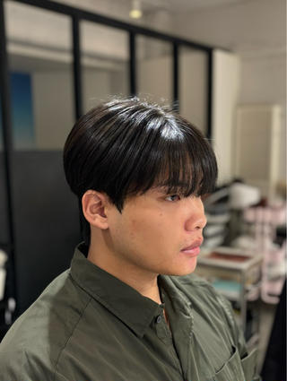 ショート パーマ メンズ 韓国メンズヘア/ ダウンパーマ/歩夢のヘアスタイル