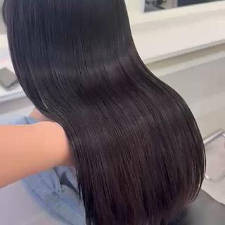 ロング カラー ParveMix 楠本結菜のヘアスタイル