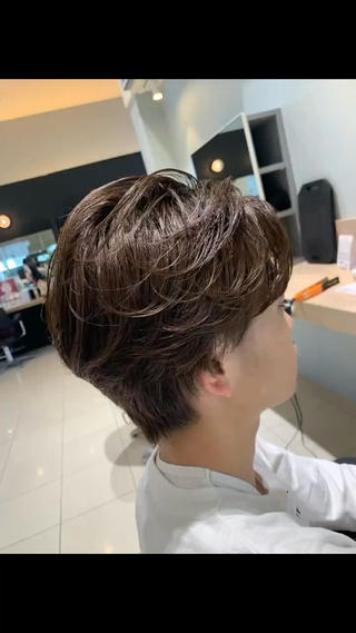 ショート メンズ レイヤー/韓国風/ 縮毛矯正/沖谷航のヘアスタイル