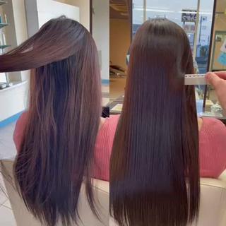 当店で最高級のトリートメントになります
サラサラツヤツヤの絹髪へ導きます
定期回数通っていただく事はないのでご安心下さい♪ 