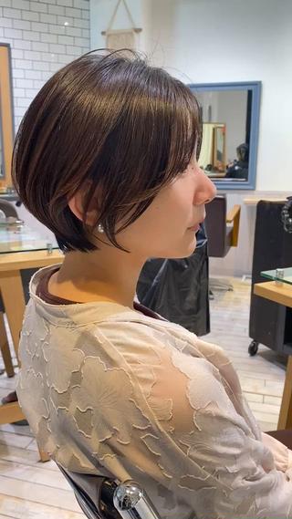 丸みショートボブ 