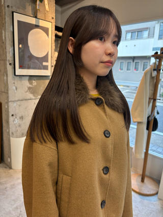 セミロング カラー 永田 愛莉のヘアスタイル