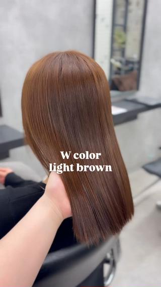 セミロング 角田 萌夏のヘアスタイル