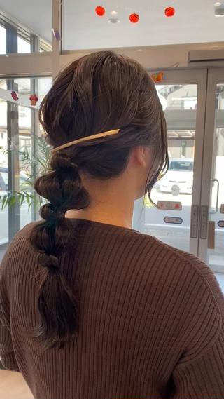 大人かわいい編み下ろしスタイル 