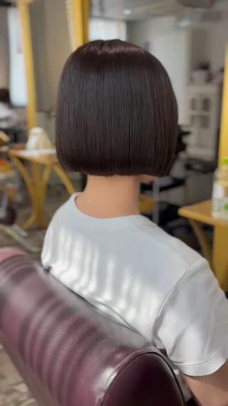 ミディアム 縮毛矯正／レイヤー／ 🌼mizukiのヘアスタイル