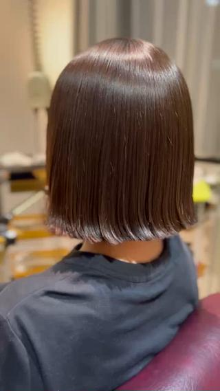 ミディアム 縮毛矯正／レイヤー／ 🌼mizukiのヘアスタイル