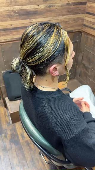 ミディアム カラー メンズ メンズ特化/カット/ パーマ/カラーのヘアスタイル