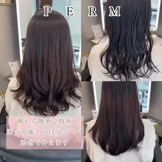 セミロング パーマ 左藤健人 デジタルパーマ/渋谷のヘアスタイル