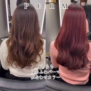 セミロング パーマ 左藤健人 デジタルパーマ/渋谷のヘアスタイル