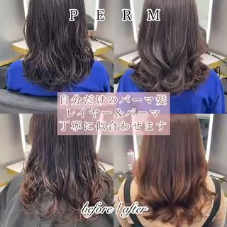 ミディアム カラー パーマ 左藤健人 デジタルパーマ/渋谷のヘアスタイル