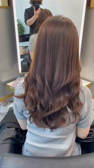 セミロング パーマ 左藤健人 デジタルパーマ/渋谷のヘアスタイル