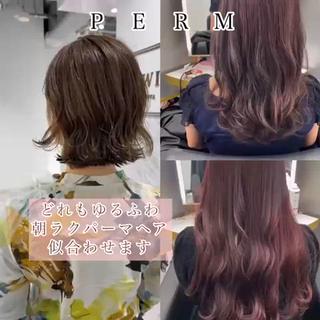 ミディアム カラー パーマ 左藤健人 デジタルパーマ/渋谷のヘアスタイル