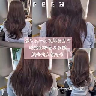 セミロング カラー パーマ 左藤健人 デジタルパーマ/渋谷のヘアスタイル