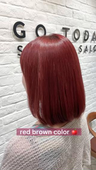 カラー＋ウルトワトリートメント
red brown  