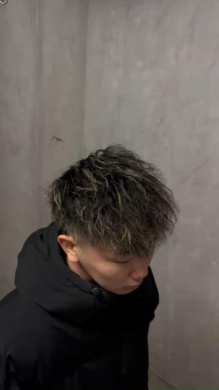 パーマ メンズ 田中大空 モデル様募集中のヘアスタイル