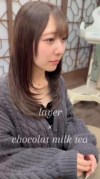 #レイヤー #ワンカラー #透明感カラー
 