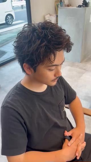 ショート パーマ メンズ 中島 耀一朗のヘアスタイル