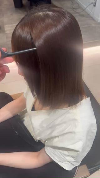 梅雨時のストレートパーマは必須︎ 