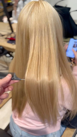 ロング カラー パーマ ヘアアレンジ VIVIE【ヴィヴィ】所属・髪質改善/韓国風 レイヤー/田村祐樹のヘアスタイル