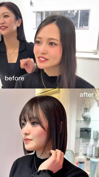 ショート 莉乃/縮毛矯正/髪質 改善/艶カラーのヘアスタイル