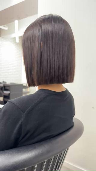 ショート 莉乃/縮毛矯正/髪質 改善/艶カラーのヘアスタイル