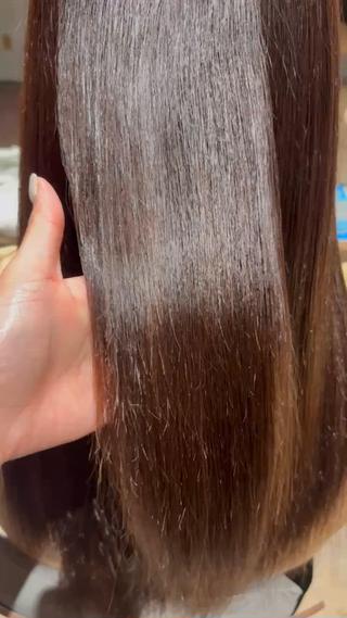 ブリーチ履歴あり毛先
ツヤサラダメージ最小限!酸性ストレート