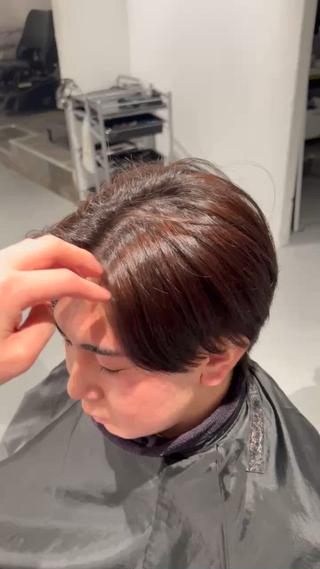 After、曲がる縮毛矯正、乾かしただけです。 