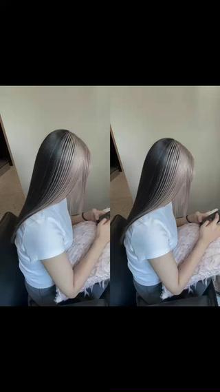 セミロング カラー Y Uのヘアスタイル