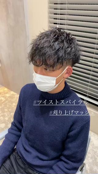 パーマ メンズ 梅田中崎町メンズ 美容師ユースケのヘアスタイル